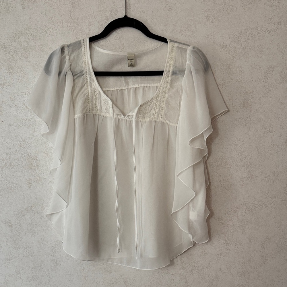 Elegant Sheer White Blouse